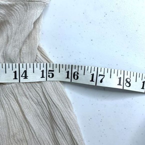 En Crème Women’s Sz Medium White Rayon Floral Boho Square Neck Mini Dress - Picture 10 of 12